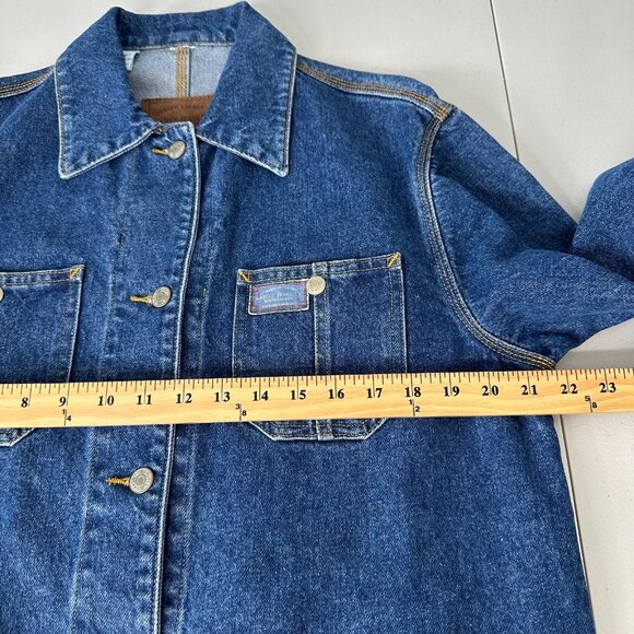 VTG Ralph Lauren Jeans Co Jacket Blue Chore Trucker 90s Barn Medium - Picture 7 of 11